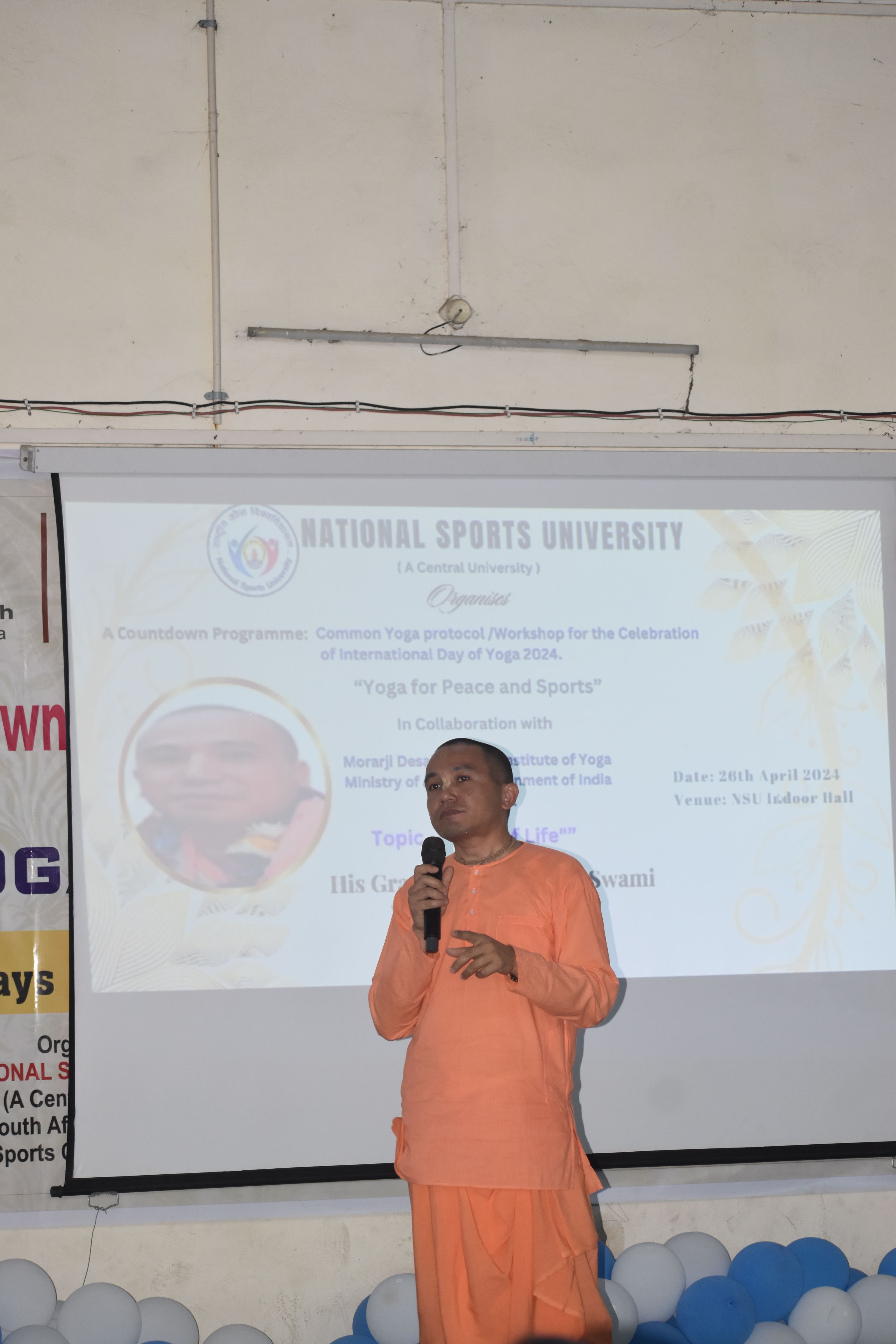 National Sports University, in collaboration with MDNIY, organized a workshop on “Yoga for Peace and Sports” for the celebration of the International Day of Yoga 2024