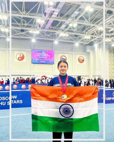 Jona Princie Konsam won Gold (Taijiquan) and Silver (Taijijian) at the 11th Moscow Wushu Stars 2026